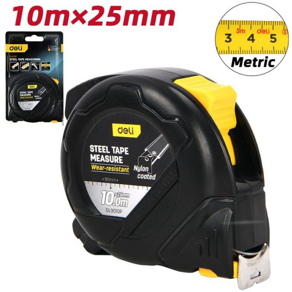Рулетка Deli DL9010P  10м*25мм