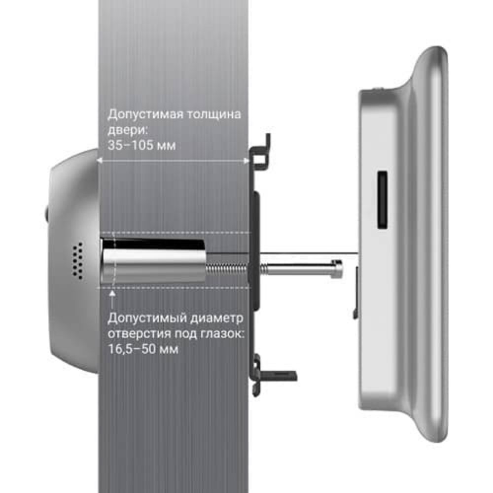 Дверной Wi-Fi глазок Ezviz DP2C Gold с ответной станцией