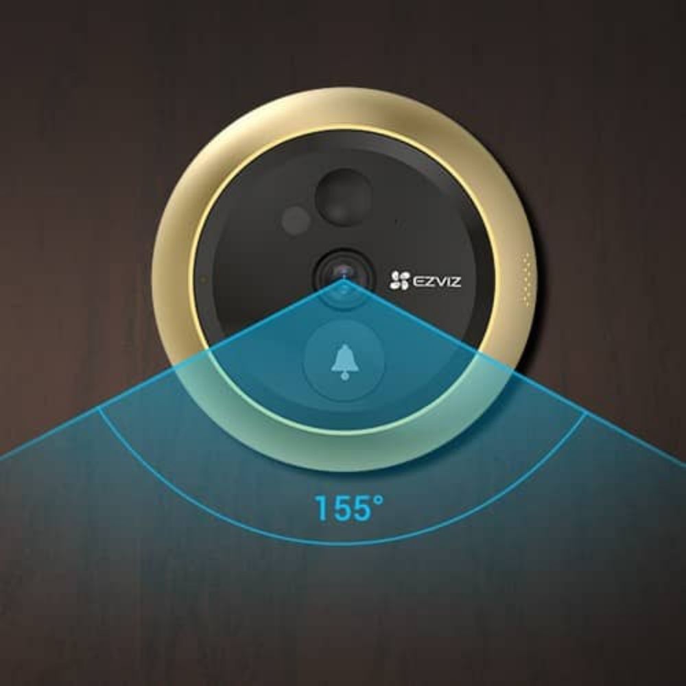 Дверной Wi-Fi глазок Ezviz DP2C Gold с ответной станцией