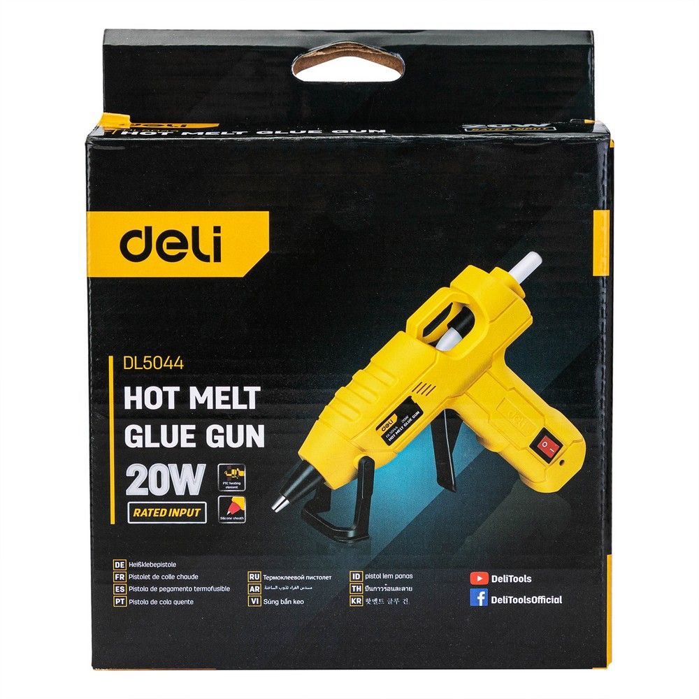 Клеевой пистолет Deli DL5044 (20Вт, диаметр стержня 7мм)