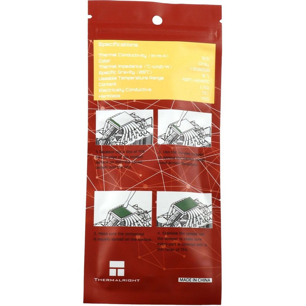 Термопаста Thermal Grease Thermalright TF4 1.5g / bag