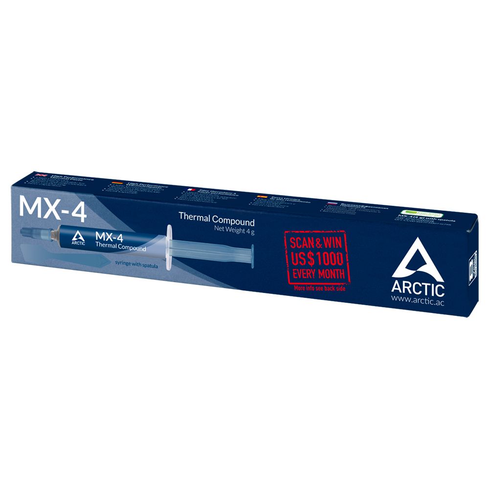 Термопаста Arctic Cooling  MX-4 4 грамма, шпатель (ACTCP00031B) (702591)