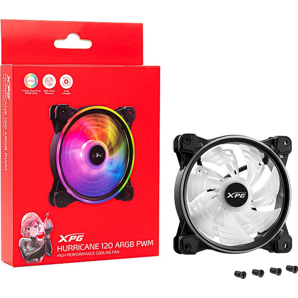 Вентилятор XPG HURRICANE 120 ARGB PWM, черный
